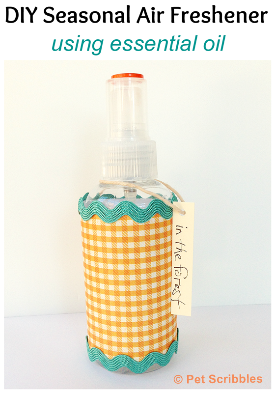 DIY Seasonal Air Freshener using Essential Oil Pet Scribbles