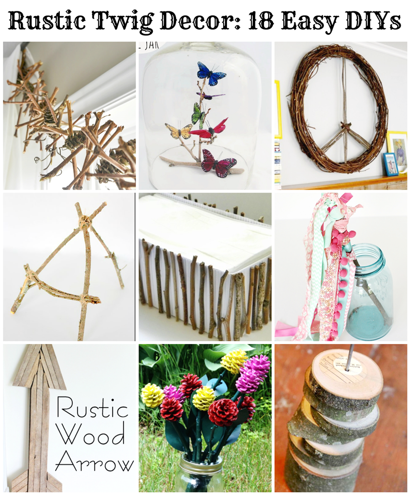 Rustic decor made with twigs, branches, grapevines and similar are a 