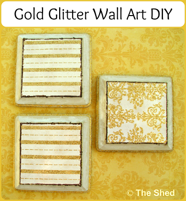 Gold Glitter Wall Art DIY