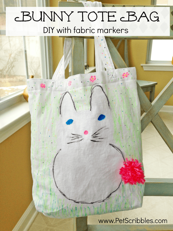 Bunny Tote Bag with ILTC Fabric Markers