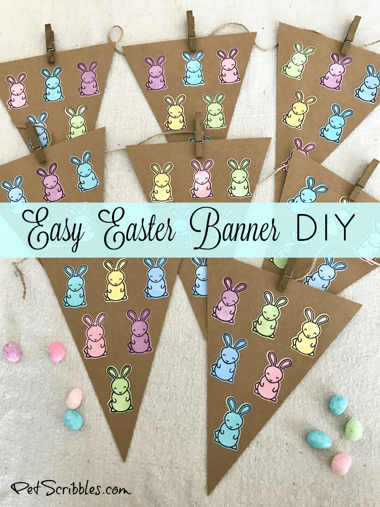 How to make a fun Easter Banner with Canvas Corp! - Pet Scribbles