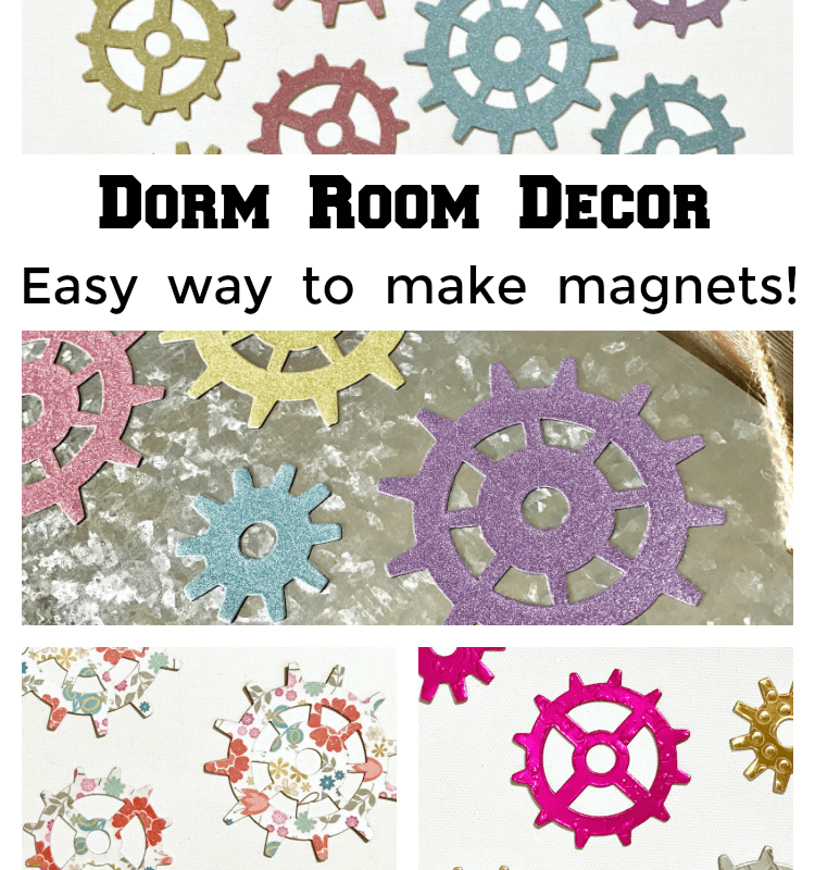 Dorm Room Decor: an easy way to make pretty magnets!