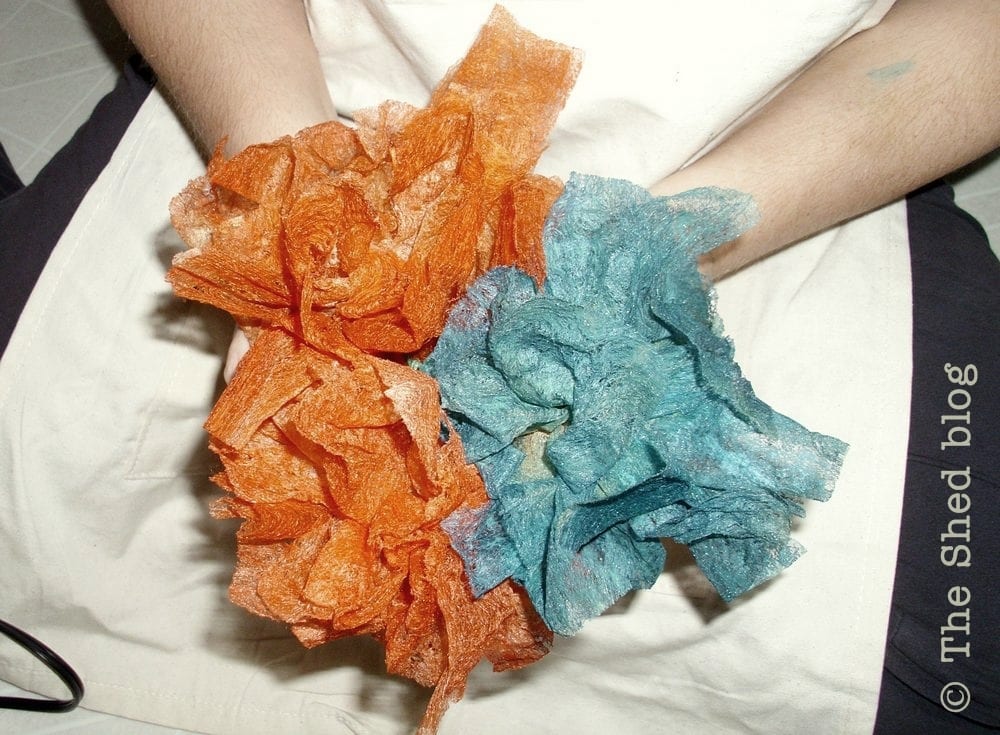 Dryer Sheet Flowers Tutorial Pet Scribbles