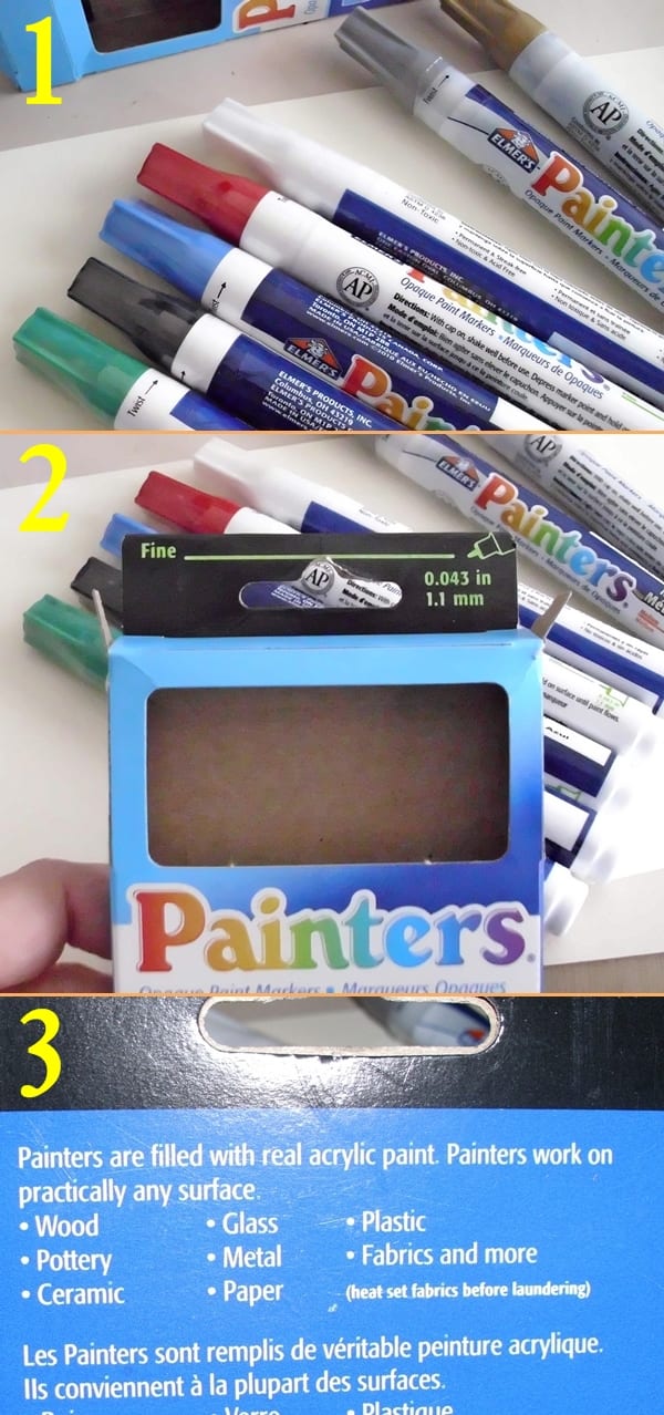 Elmer's Painters Pens in opaque colors and metallic shades #GlueNGlitter