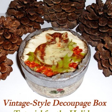 Vintage-Style Decoupage Box for the Holidays