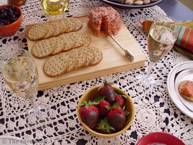 Champagne Table for Two using Moll Anderson's book Seductive Tables for Two