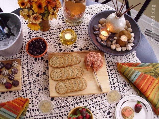 Champagne Table for Two using Moll Anderson's book Seductive Tables for Two