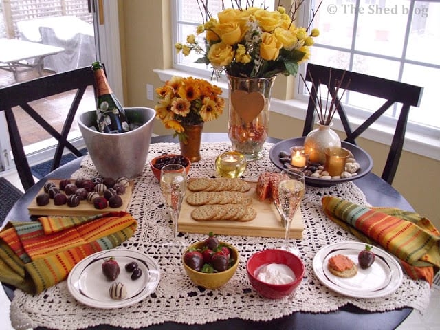 Champagne Table for Two using Moll Anderson's book Seductive Tables for Two