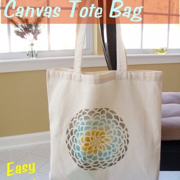 How to Stencil a Canvas Tote Bag