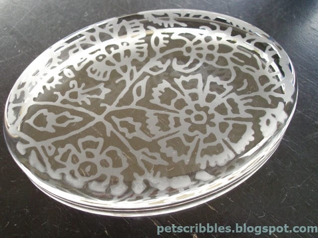 Glass Etching Allover Lace Pattern
