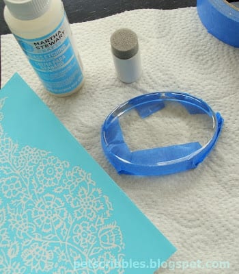 Martha Stewart Glass Etching Cream and Martha Stewart Adhesive Silkscreens