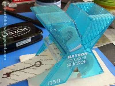 Use the Xyron 150 Create-a-Sticker to make your stickers!