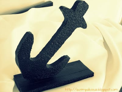 DIY anchor bookend from foam