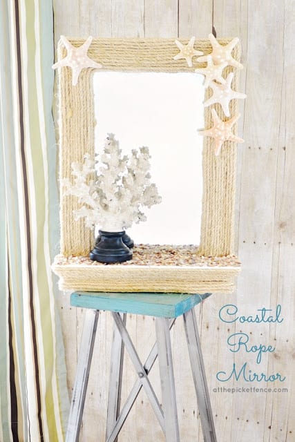 DIY Coastal Rope Mirror