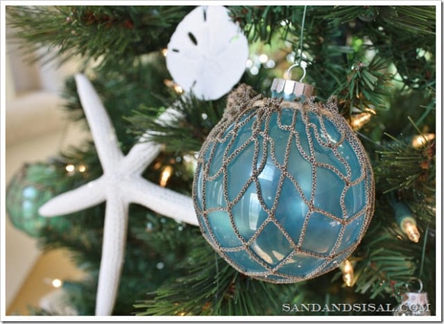 glass float ornament DIY