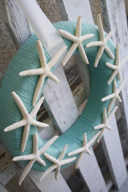 Starfish Yarn Wreath Craft