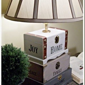 Dollar Store Trinket Box Lamp