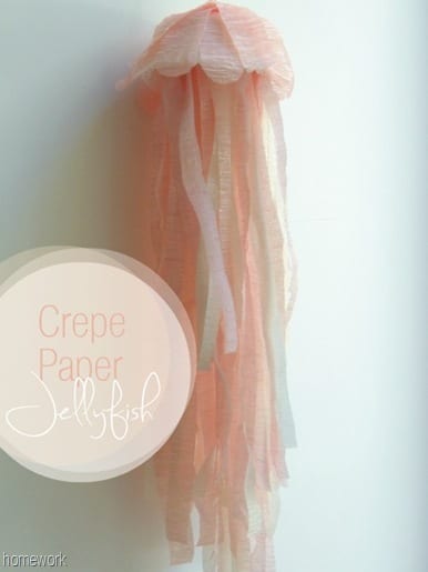 crepe paper jellyfish craft