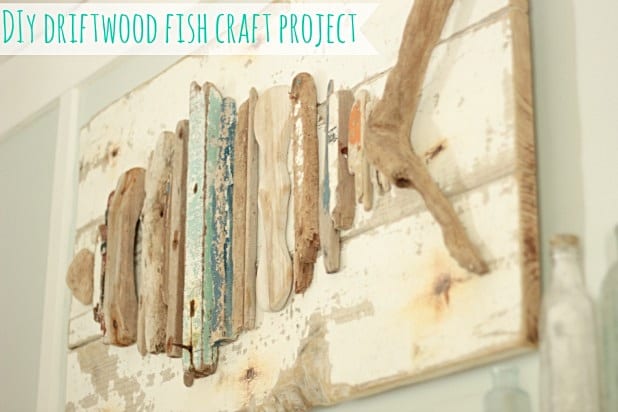 DIY driftwood fish craft