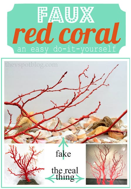 faux red coral craft