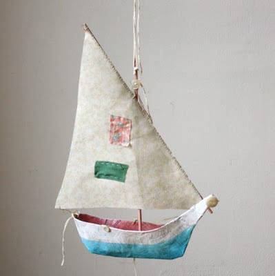 DIY paper mache boat