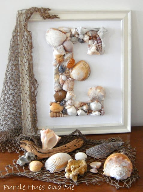 seashell monogram art