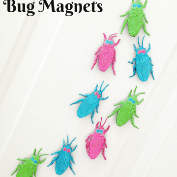 Pretty Glittered Halloween Bug Magnets
