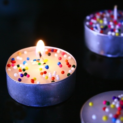 DIY Birthday Cake Tea Candles | Food and Femininity