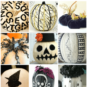 Black and White Pumpkins: 18 Stunning DIYs from some amazingly crafty bloggers!
