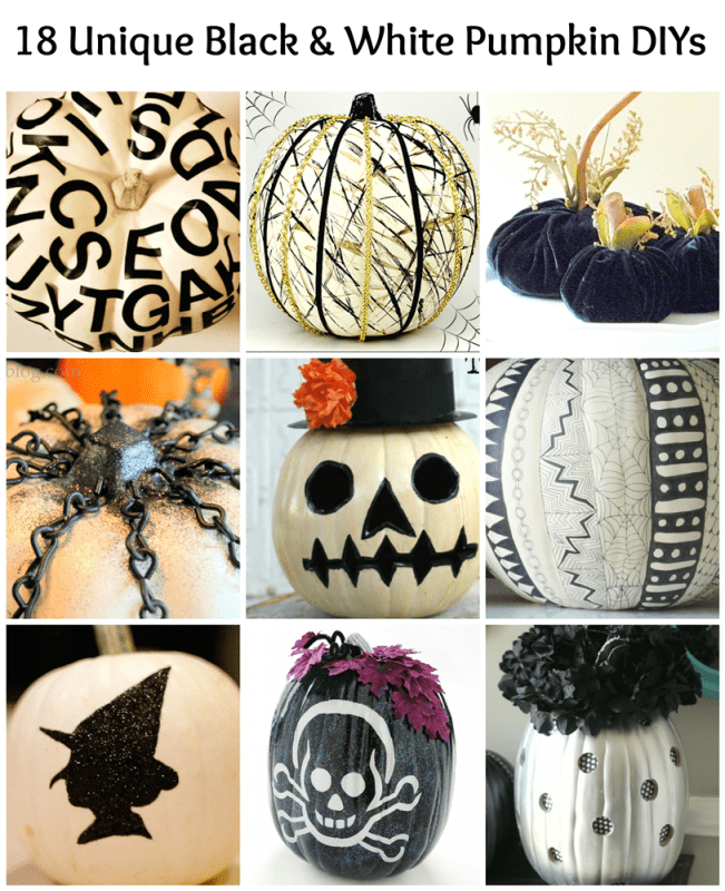 Black and White Pumpkins: 18 Stunning DIYs from some amazingly crafty bloggers!