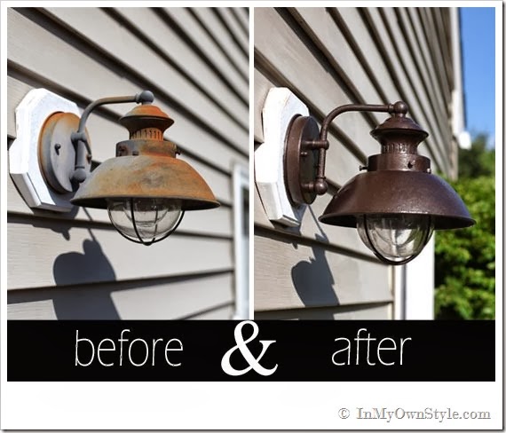 Transform Outdoor Light Fixtures blog post by Diane from In My Own Style