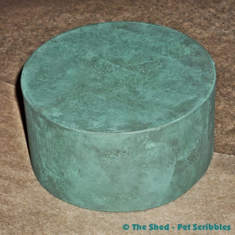  Papier Maché Box, gemalt in aqua und grau handwerk farbe