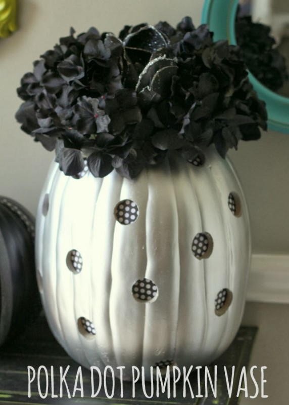 Polka Dot Pumpkin Vase