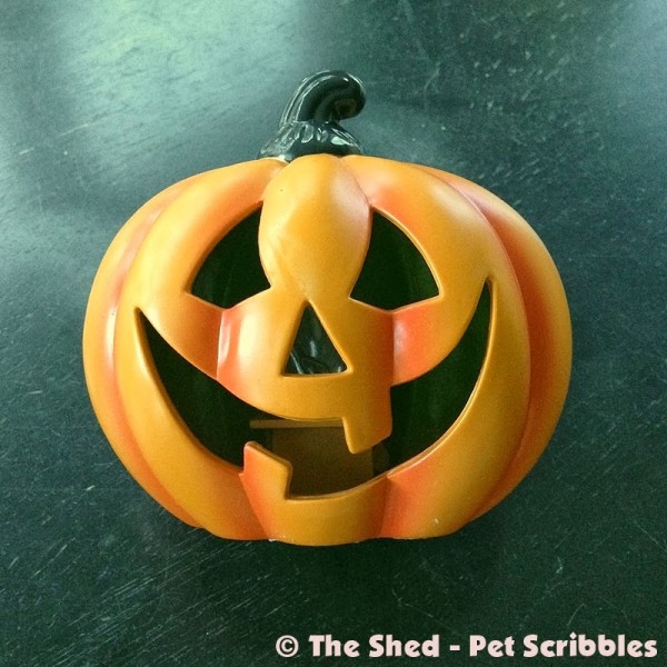 This plastic dollar store pumpkin was in serious need of a makeover!