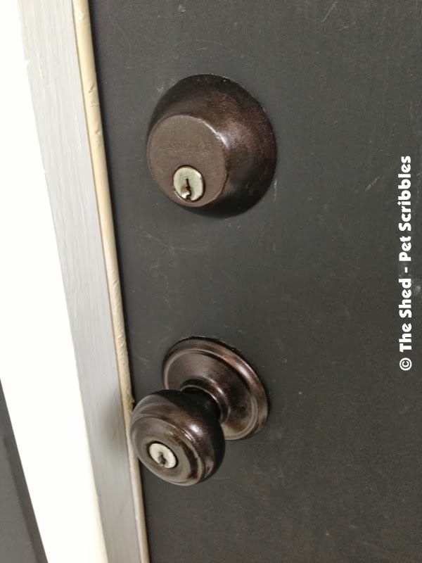 Ugly door knobs transformed with oil rubbed bronze paint!