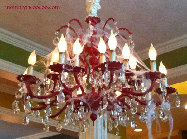 Spooky Cobweb Chandelier ideas from Mommy is Coocoo Spooky Cobweb Chandelier ideas from Mommy is Coocoo