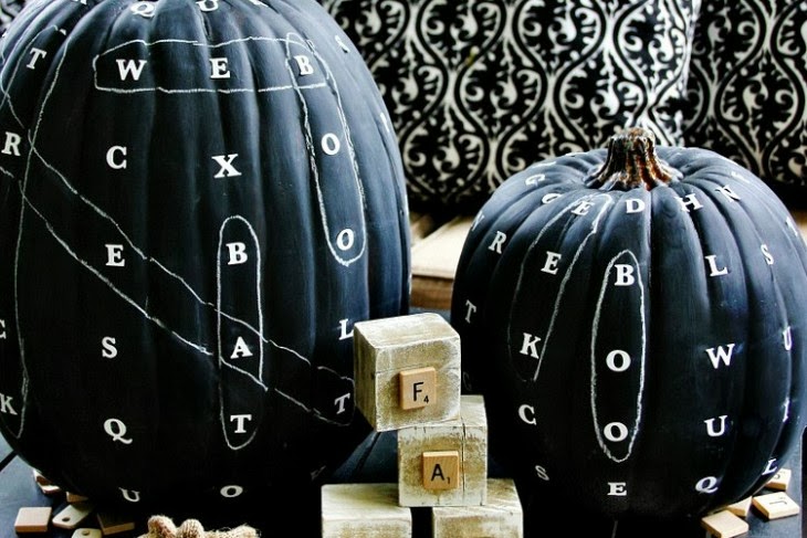 Word Find Chalkboard Pumpkin