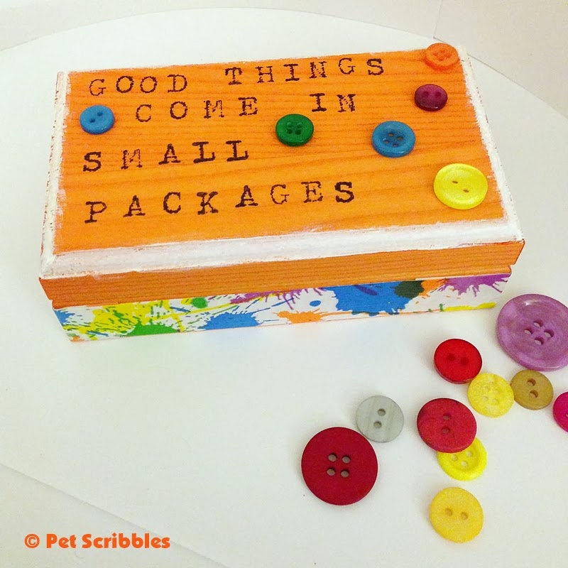 DIY colorful button box