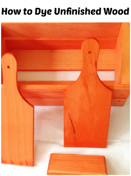 How to Dye Unfinished Wood - an easy way to get color onto your craft wood items both inside and out!