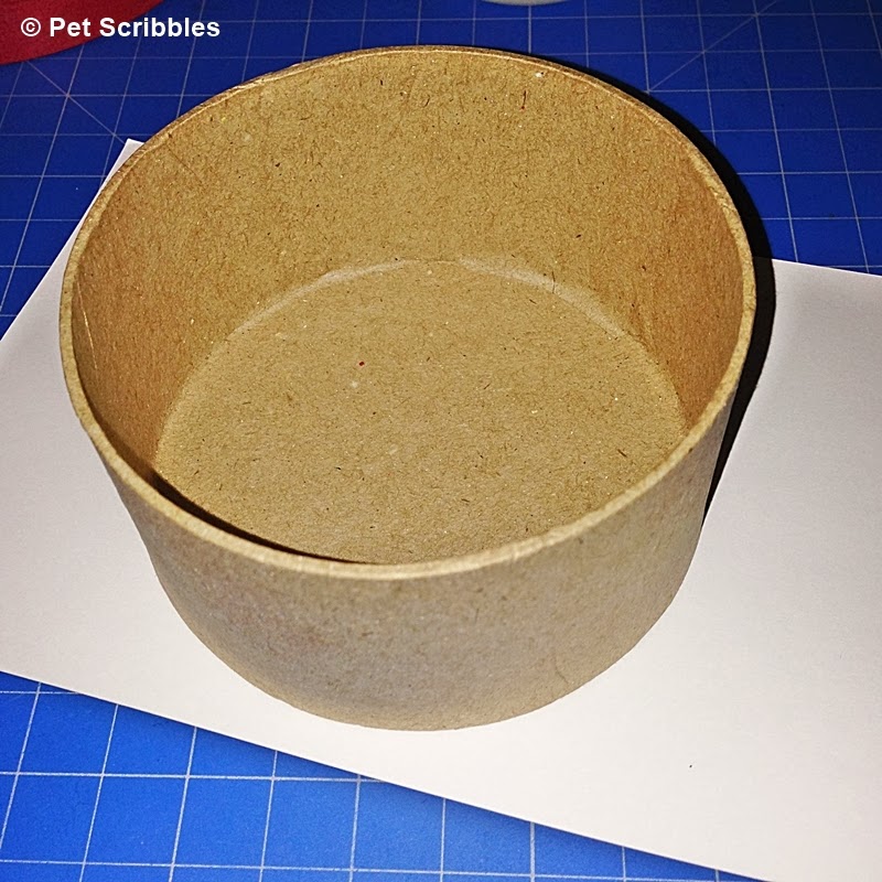 Mod Podge paper to bottom of box