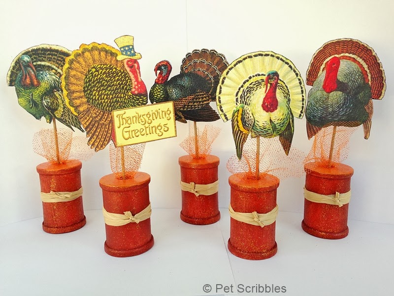 Fall Spool Craft: Make Your Own Vintage Thanksgiving Turkeys