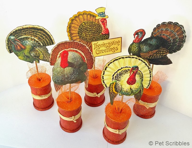 Fall Spool Craft: Make Your Own Vintage Thanksgiving Turkeys