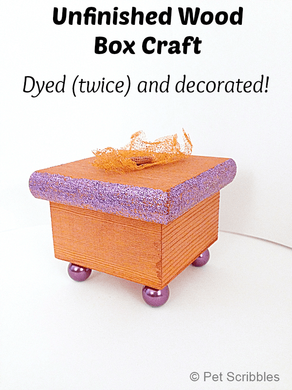 Unfinished Wood Box Craft - dyed twice and decorated! Full tutorial at livecreativelyinspired.com