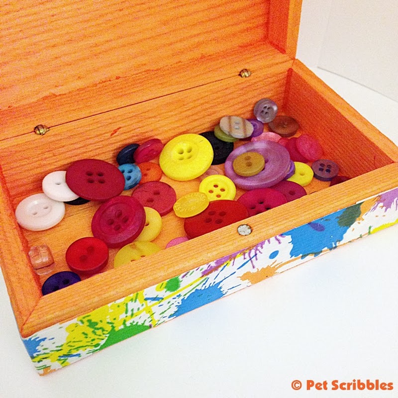 What's a DIY button box without colorful buttons inside?