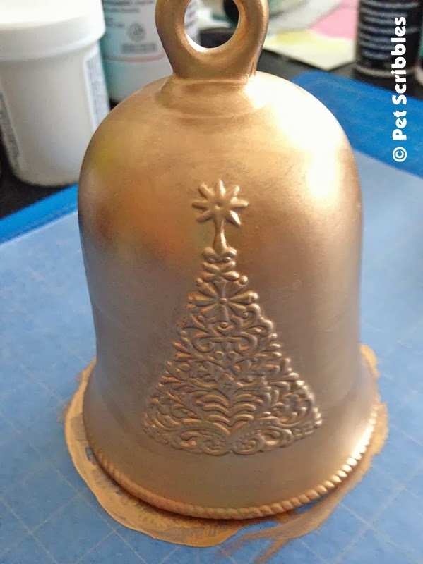 old ornament covered in gold liquid gilding