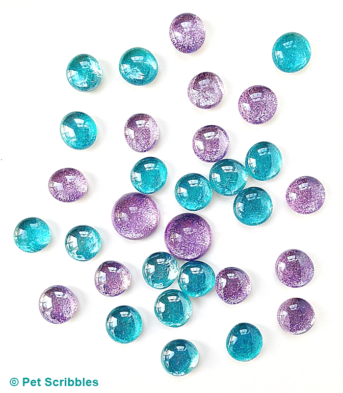 Glitter Marble Magnets DIY - Garden Sanity by Pet Scribbles