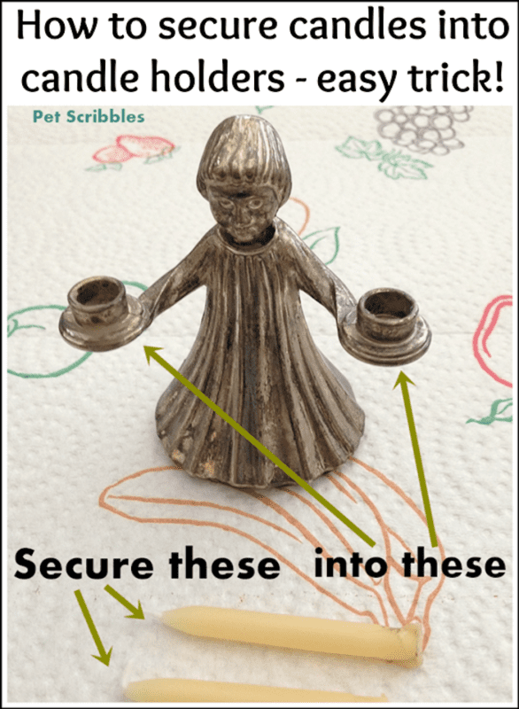 How to Secure Candles into Candle Holders an easy trick! Garden