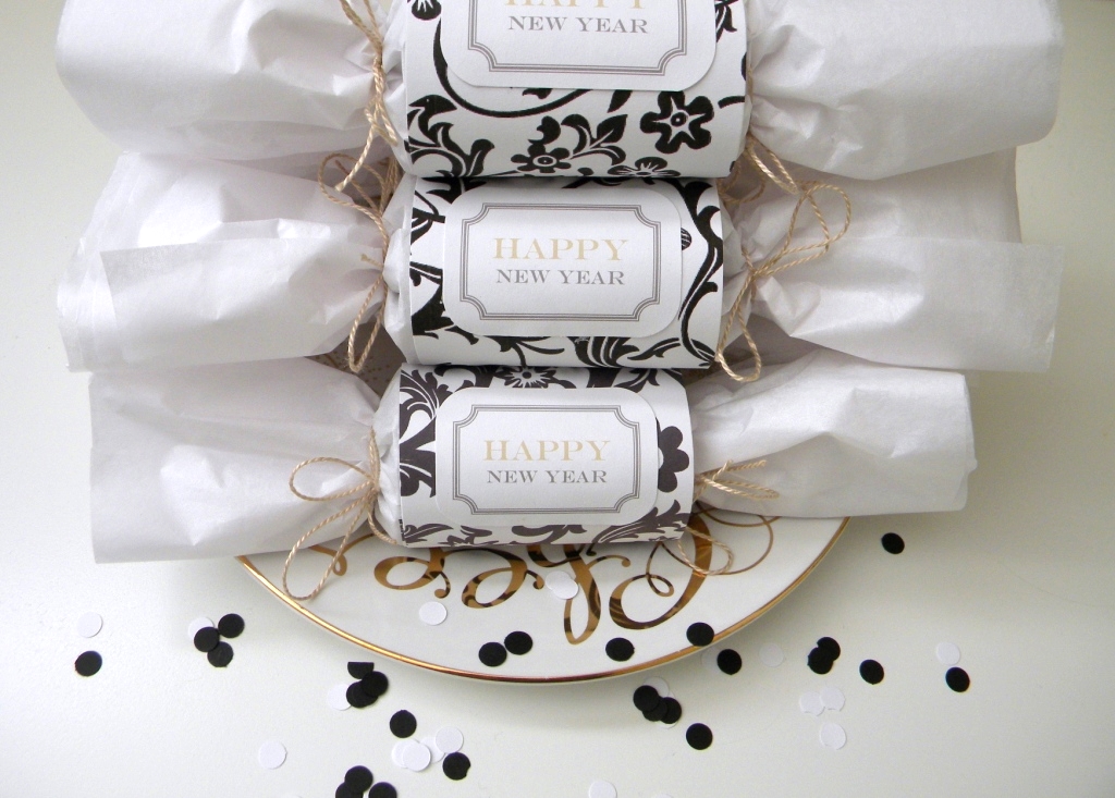 black & white new year’s party – party crackers by Homework