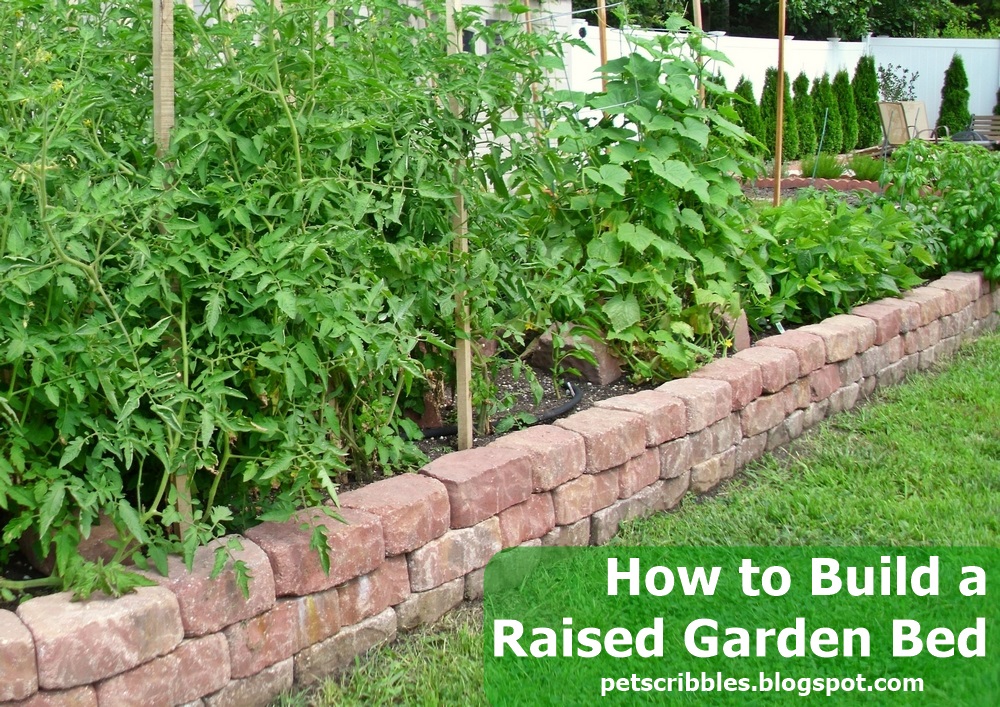 DIY Raised Garden Bed using Paver Stones