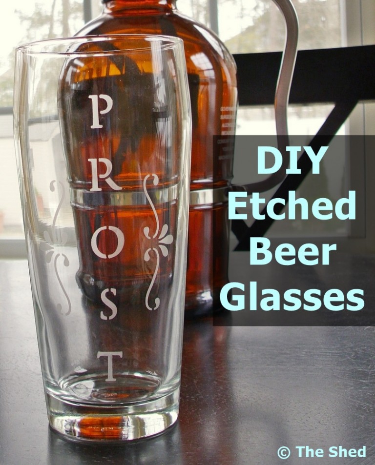 DIY Etched Beer Glasses Garden Sanity by Pet Scribbles